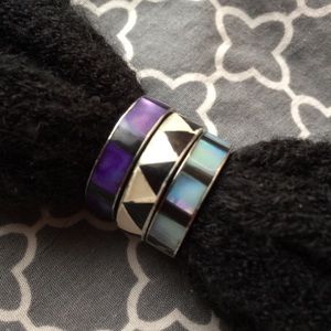 Vintage mother of pearl/shell rings